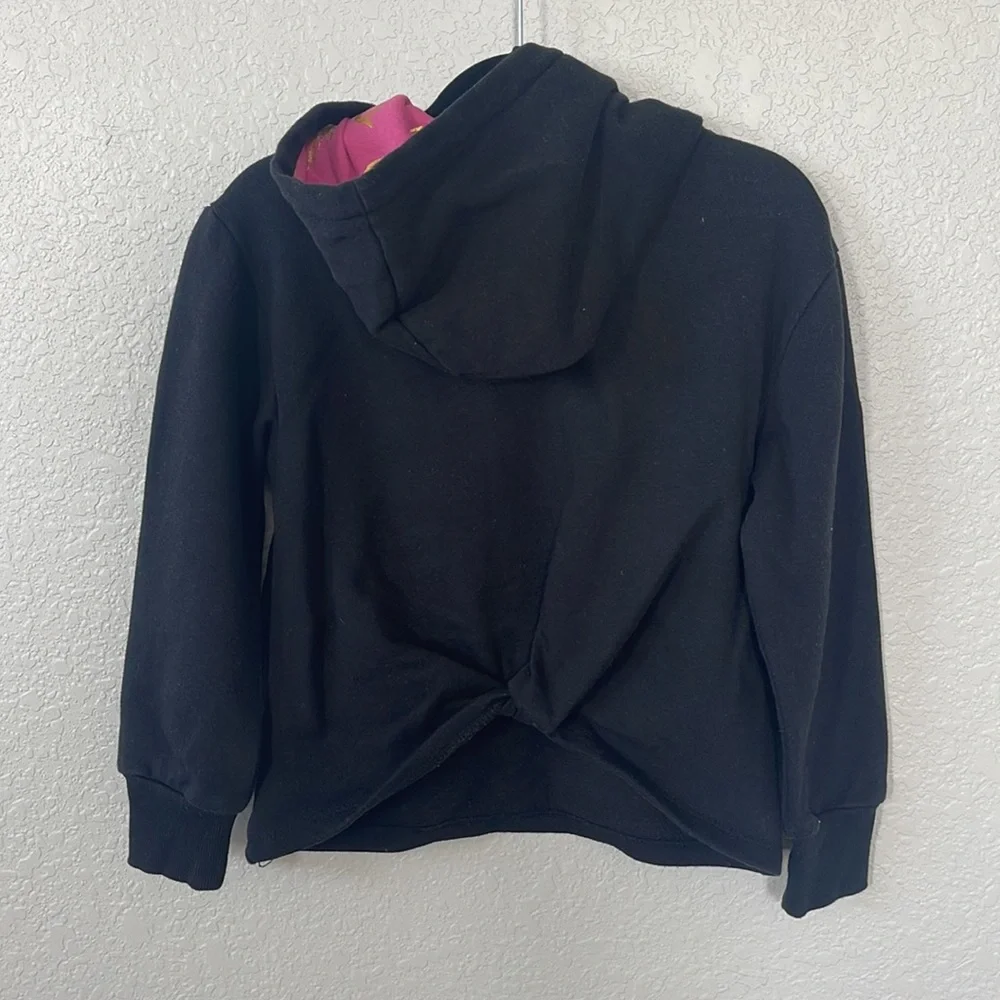 Girls Disneyland black crop hoodie. Small 5/6 - Picture 2 of 4